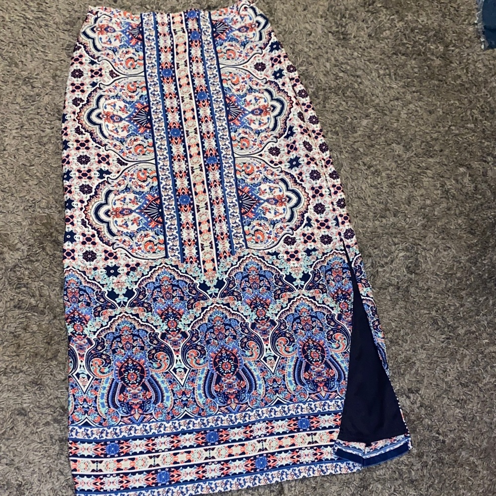 Cato Multicolor Paisley Maxi Skirt